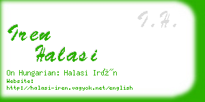 iren halasi business card